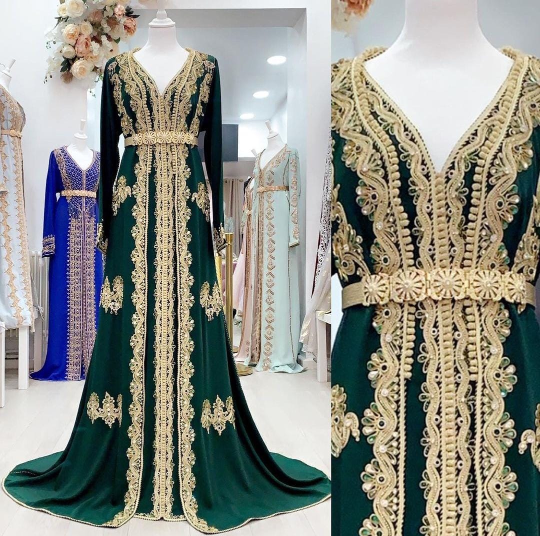 Luxury Kaftan, caftan, moroccan dress, dark blue kaftan, takchita ...